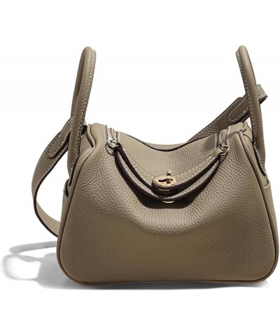 Women Soft Genuine Leather Satchel Bags Top Handle Shoulder Purses and Handbags Totes Shoulder Bag Gray $31.30 Totes