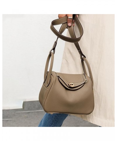 Women Soft Genuine Leather Satchel Bags Top Handle Shoulder Purses and Handbags Totes Shoulder Bag Gray $31.30 Totes