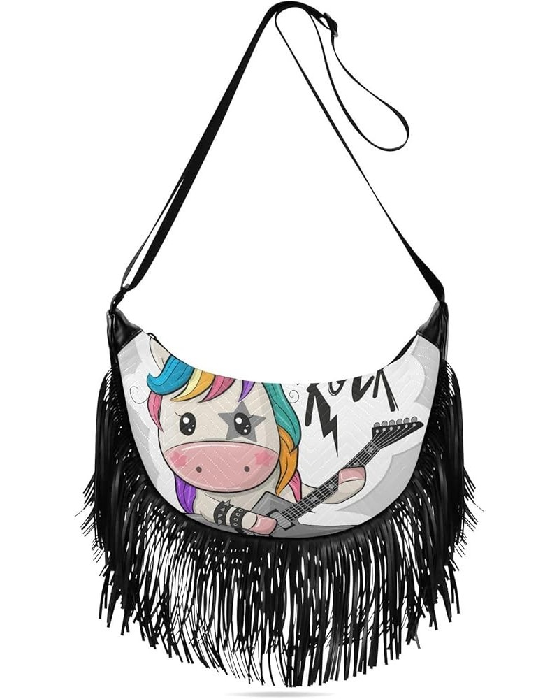 Women Fringe Tassel Cross Body Bag African Ethnic Tribe Lady Brown Leisure Shoulder Bag Color479 $13.22 Crossbody Bags