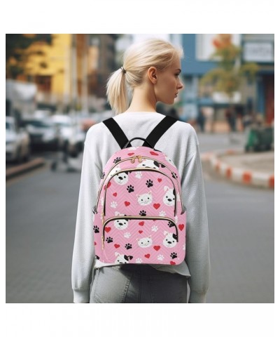 Backpack Purse for Women Cartoon Cats and Dogs, Mini Fashion Backpack Valentine's Day Lightweight Casual Daypack Shoulder Bag...