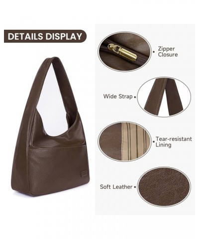 Faux Leather Tote Bag with Zipper Women Shoulder Bag College Tote Bag Trendy Hobo Handbag for Work Travel Coffee $23.08 Totes