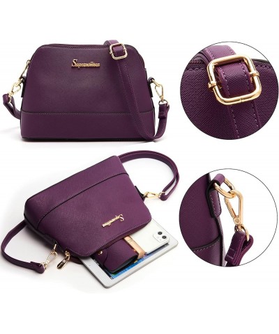 Handbag for Women Wallet Tote Bag Shoulder Bags Top Handle Satchel 5pcs Purse Set Purple $30.99 Satchels