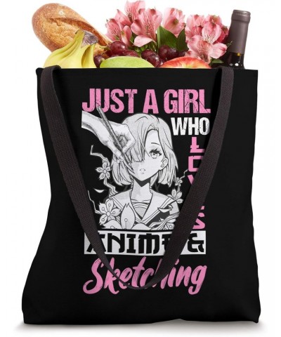 Anime Otaku Gift Just A Girl Who Loves Anime And Sketching Tote Bag $13.67 Totes