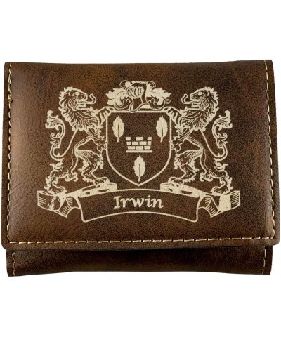 Irwin Irish Coat of Arms Rustic Leather Wallet $15.27 Wallets