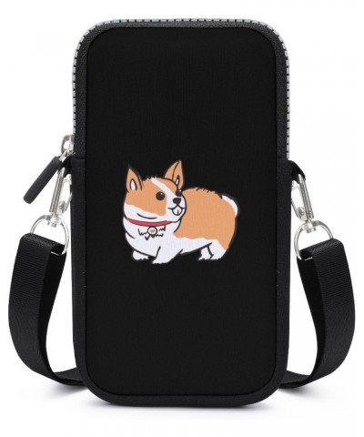 Corgi Puppy Unisex Cross-Body Bags Small Phone Purses Wallet Shoulder Bag Pouch for Travel Beach Workout $14.21 Crossbody Bags