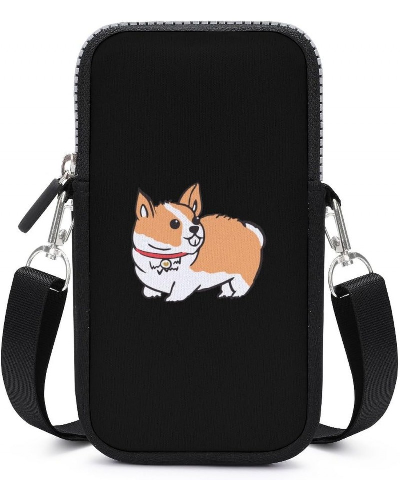 Corgi Puppy Unisex Cross-Body Bags Small Phone Purses Wallet Shoulder Bag Pouch for Travel Beach Workout $14.21 Crossbody Bags