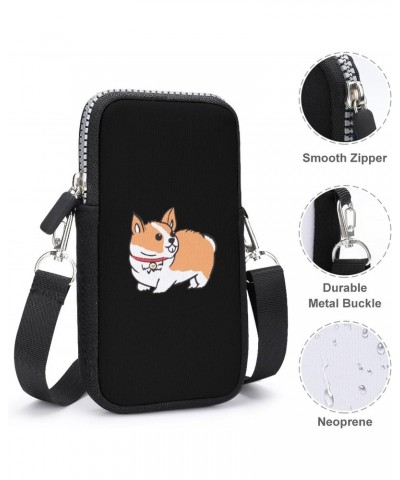 Corgi Puppy Unisex Cross-Body Bags Small Phone Purses Wallet Shoulder Bag Pouch for Travel Beach Workout $14.21 Crossbody Bags