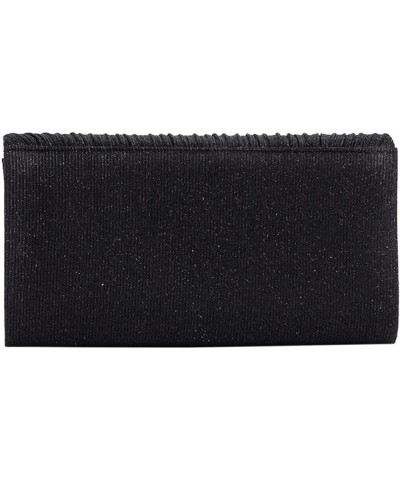 Glitter Clutch Purse Evening Handbag Formal Wedding Party Prom Bag 418 Black $16.49 Evening Bags