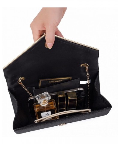 Glitter Clutch Purse Evening Handbag Formal Wedding Party Prom Bag 418 Black $16.49 Evening Bags