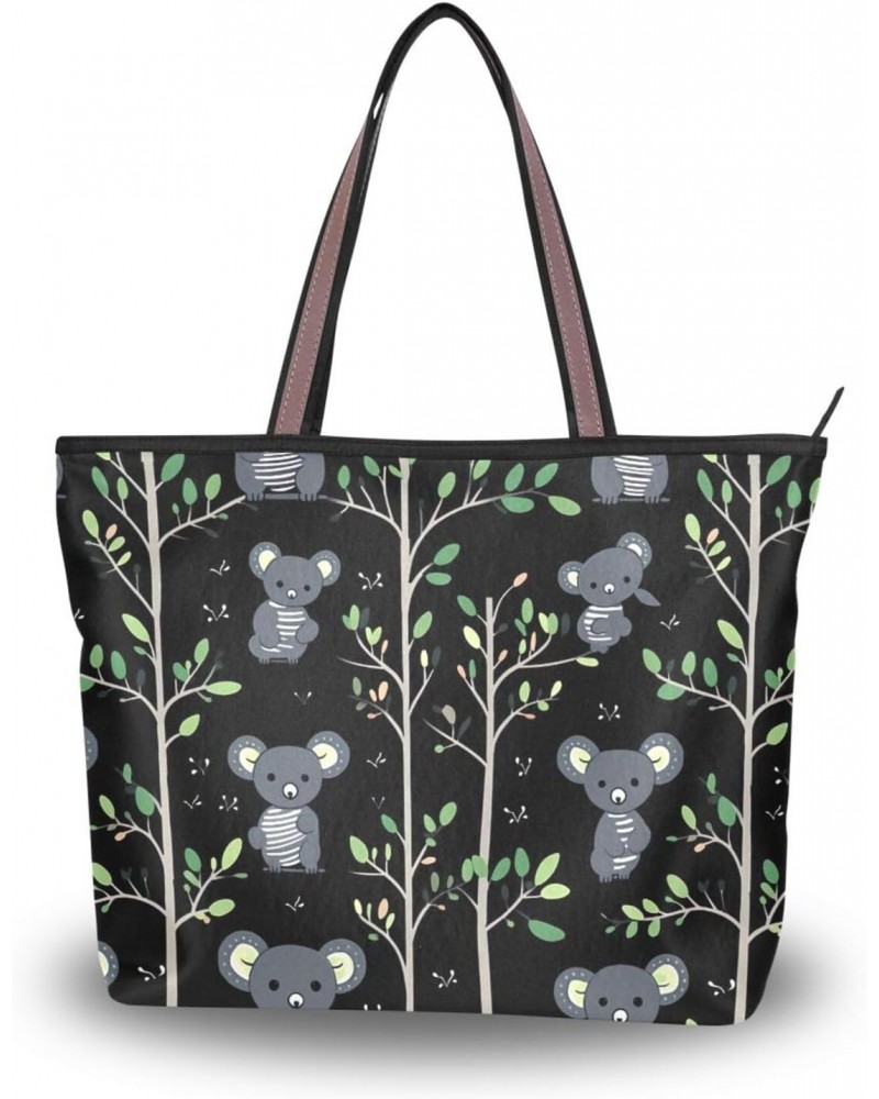 Women Tote Bags Koala Trees Top Handle Satchel Handbags Shoulder Bag for Shopping 20849291 $8.61 Totes