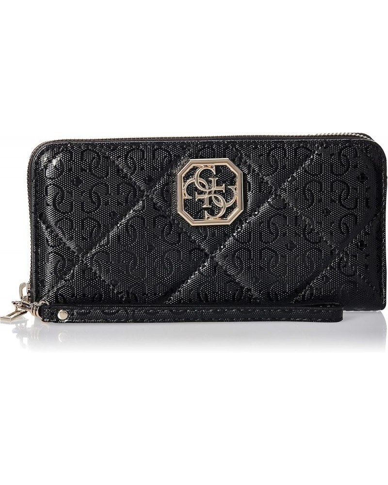 Women's Dilla Large Zip Around Wallet Black $37.11 Wallets