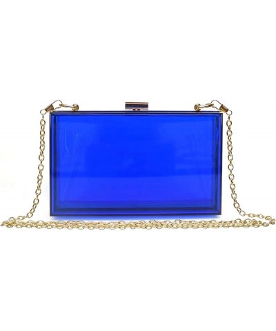 Women Clear Purse, Acrylic Evening Clutch Bag, Women Clear Purse Bag,Transparent Crossbody Shoulder Handle Handbag Blue $10.0...