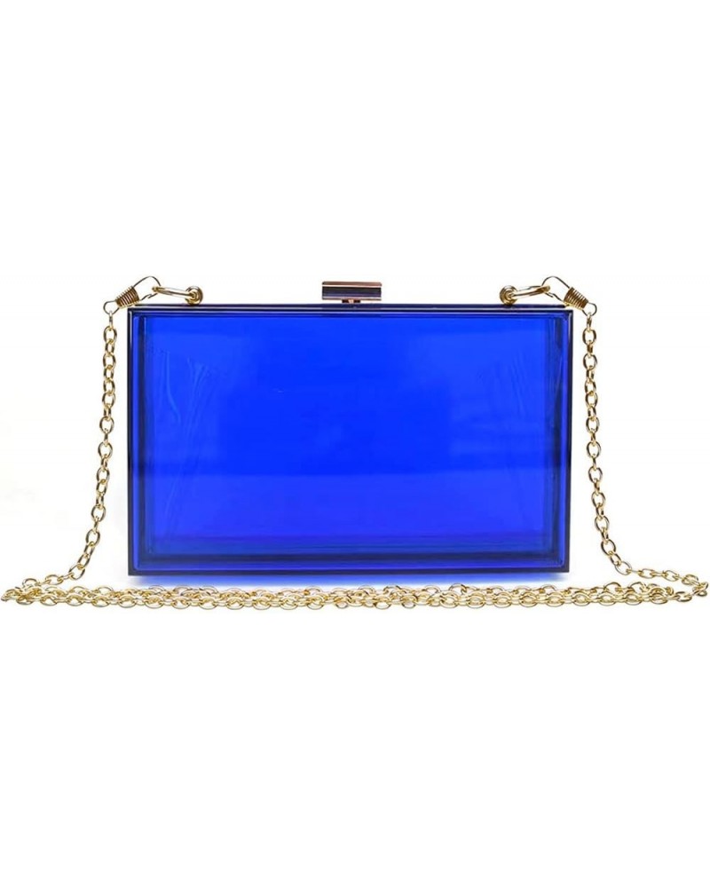 Women Clear Purse, Acrylic Evening Clutch Bag, Women Clear Purse Bag,Transparent Crossbody Shoulder Handle Handbag Blue $10.0...