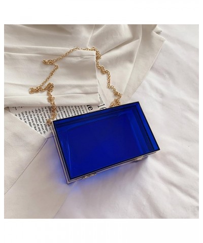 Women Clear Purse, Acrylic Evening Clutch Bag, Women Clear Purse Bag,Transparent Crossbody Shoulder Handle Handbag Blue $10.0...