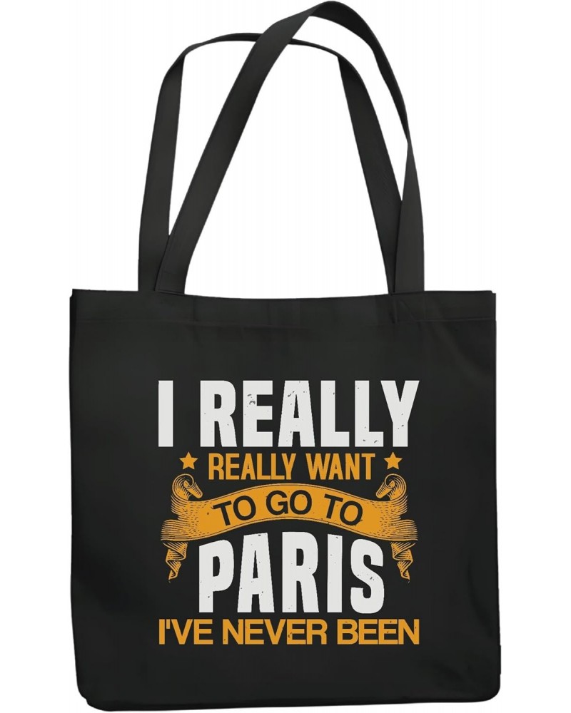 Shop ParisThemed Gifts to Make Your Dream Come True Perfect for Dreamers and GlobeTrotters Navy Black Multicolor Canvas Tote ...