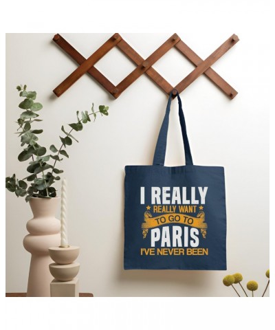 Shop ParisThemed Gifts to Make Your Dream Come True Perfect for Dreamers and GlobeTrotters Navy Black Multicolor Canvas Tote ...