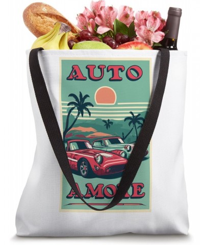 Retro Vintage Classic Cars "Auto Amore"-Automotive, Car Fans Tote Bag $9.87 Totes