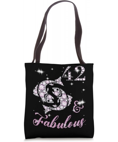 Women Pisces 42 And Fabulously Horoscopes 42th Happy B-day Tote Bag $13.77 Totes