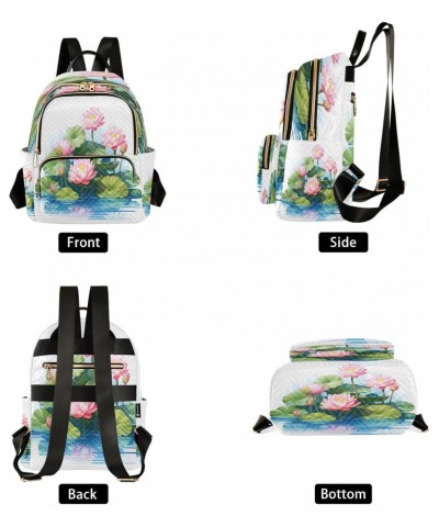 Water Lotus Pond Women Backpack Purse Travel Daypack Shoulder Bag $20.99 Backpacks