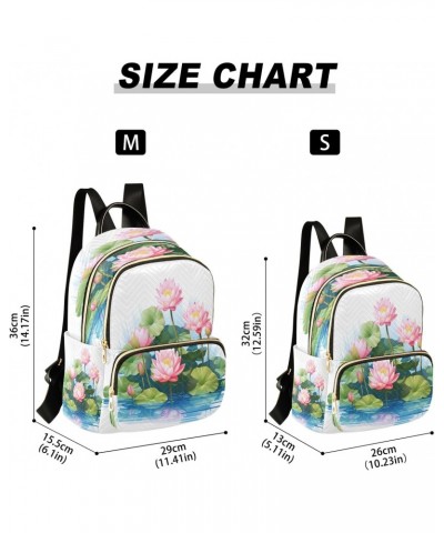 Water Lotus Pond Women Backpack Purse Travel Daypack Shoulder Bag $20.99 Backpacks