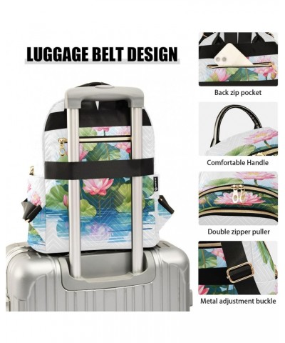 Water Lotus Pond Women Backpack Purse Travel Daypack Shoulder Bag $20.99 Backpacks