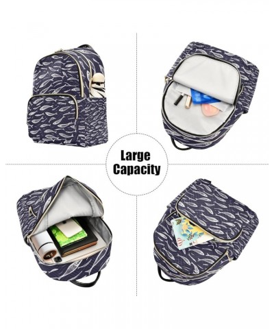 Mini Backpack Purse for Women, A Flock Of Swimming Fish Travel Bag Casual Daypack Shoulder Bag Medium $19.19 Backpacks