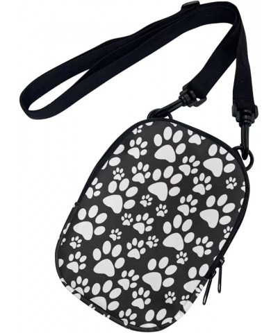 Mini Crossbody Purse for Girls Women Men Small Messenger Bag Cell Phone Purse Sling Shoulder Bag Paw Black White $10.25 Cross...