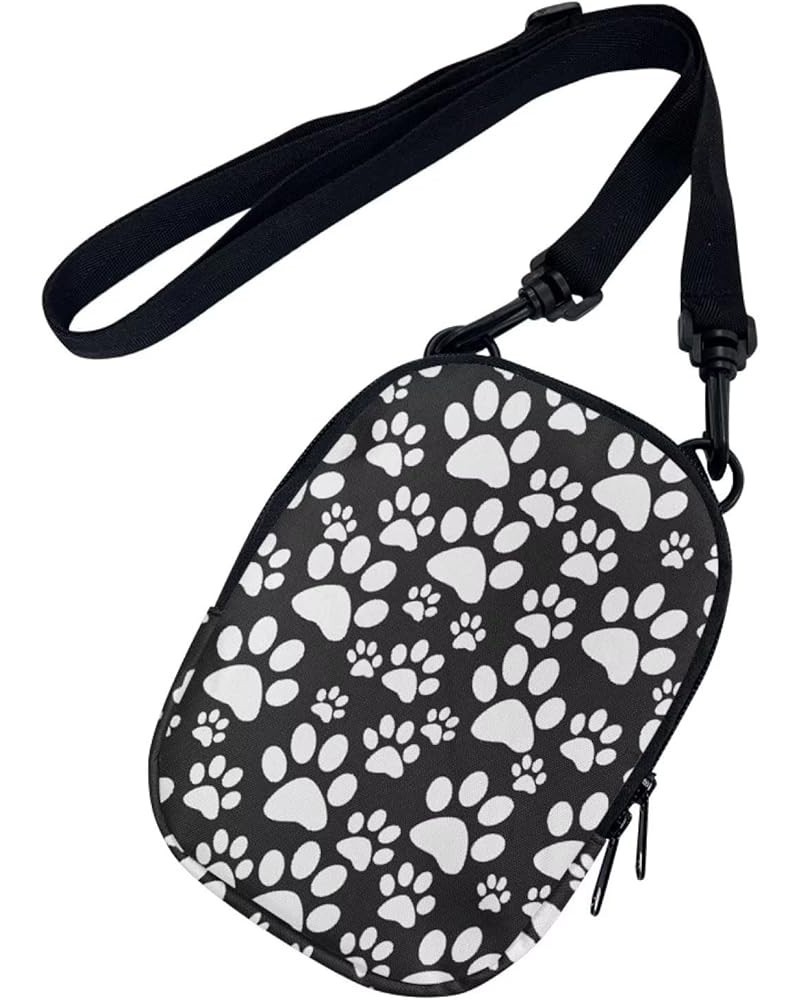 Mini Crossbody Purse for Girls Women Men Small Messenger Bag Cell Phone Purse Sling Shoulder Bag Paw Black White $10.25 Cross...