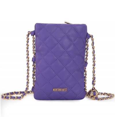 Small Crossbody Cell Phone Purses for Women CellPhone Wallet Bags with Chain Strap Bear Purple $6.75 Shoulder Bags