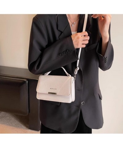 Women's Small Crossbody Bags with Detachable Shoulder Strap, Cute Square Phone Bag for Daily Use White $14.26 Crossbody Bags