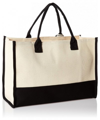 Classic Black and White Initial Canvas Tote Bags (A), 100% Cotton, 17" x 19" x 2 Bride $12.47 Totes