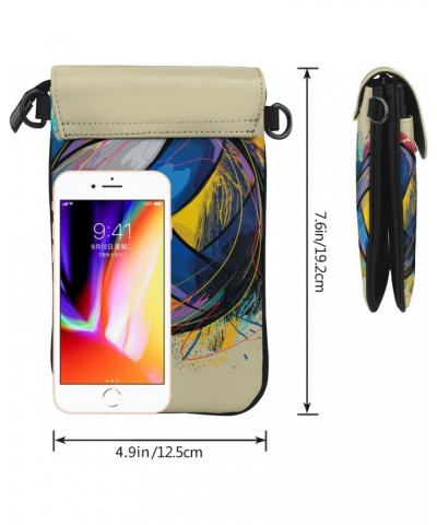 Volleyball Women Cell Phone Purse Small Crossbody Bag Leather Shoulder Bag Card Holder Wallet $22.22 Crossbody Bags