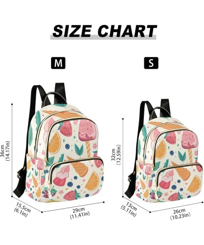 Small Backpack Purse for Women, Ice Cream Strawberry Travel Bag Casual Daypack Shoulder Bag Small $21.59 Backpacks