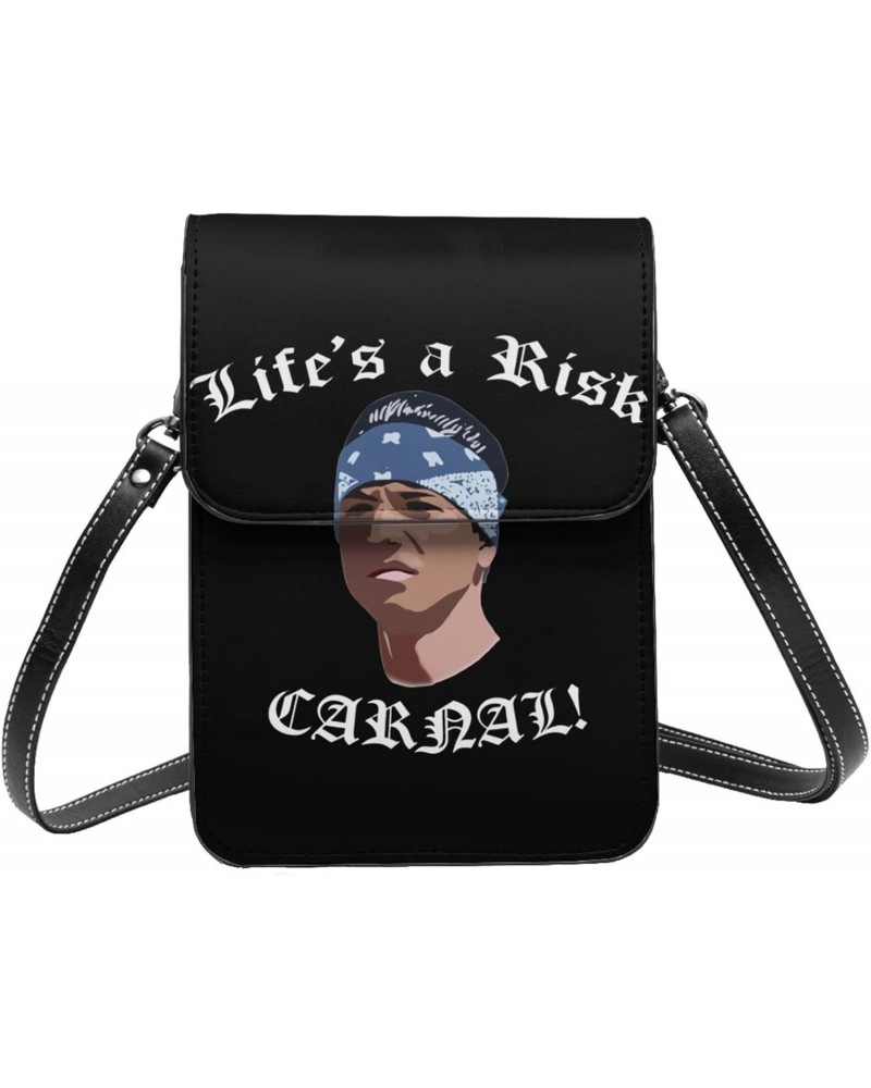 Blood In Blood Out Life'S A Risk Small Cell Phone Purse Cell Phone Purse Clutch Handbag For Womens Female $13.79 Crossbody Bags