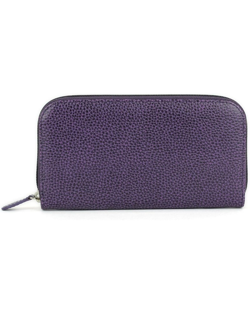 Small Wallet, Genuine Leather, 4.5 x 3.375 x 0.75 inches, Violet (G437.06) Large Purple $22.58 Wallets