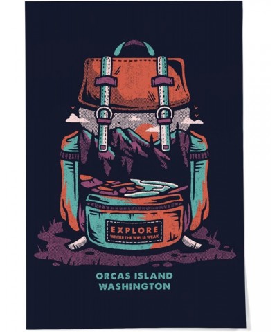 24x36 Inch Giclee Print, Orcas Island, Washington, Explore Where the Wifi is Weak, Backpack, Distressed $25.99 Backpacks