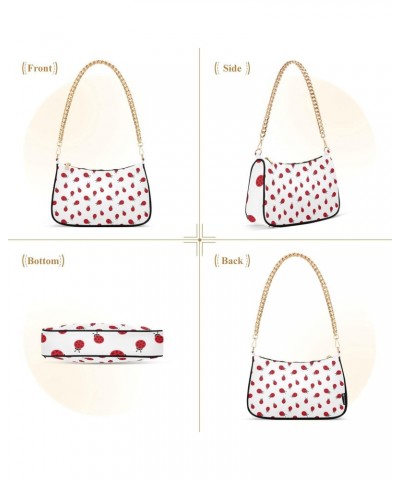 Ladybug Pattern Shoulder Bags for Women Small Handbags Mini Clutch Purse $16.49 Clutches