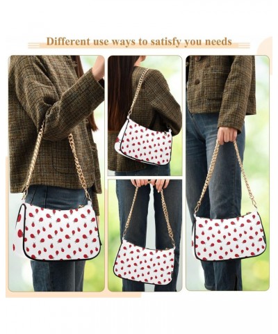 Ladybug Pattern Shoulder Bags for Women Small Handbags Mini Clutch Purse $16.49 Clutches