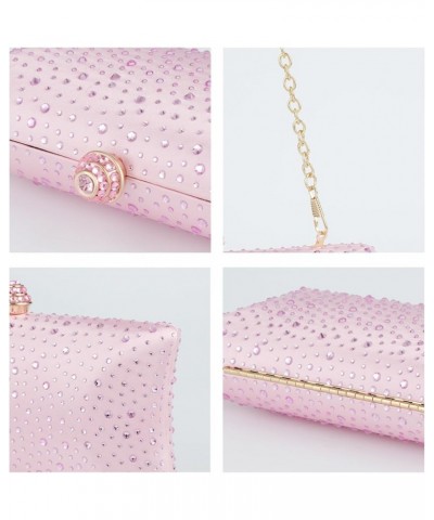 Women Handbags Rhinestone Party Prom Wedding Bride Evening Bags Crystal Party Clutch Purse Pink $12.00 Evening Bags