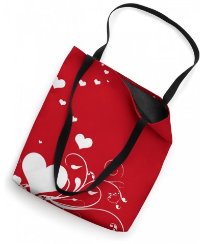 White Hearts And Curlicue Leaves With Love Tote Bag $11.51 Totes