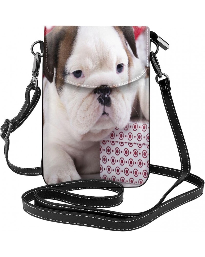 French Bulldog Pattern Women Small Cell Phone Purse Leather Shoulder Bags Card Holder Wallet Purse $25.68 Shoulder Bags