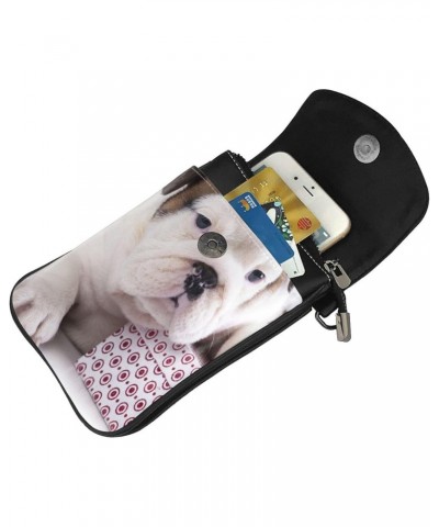 French Bulldog Pattern Women Small Cell Phone Purse Leather Shoulder Bags Card Holder Wallet Purse $25.68 Shoulder Bags