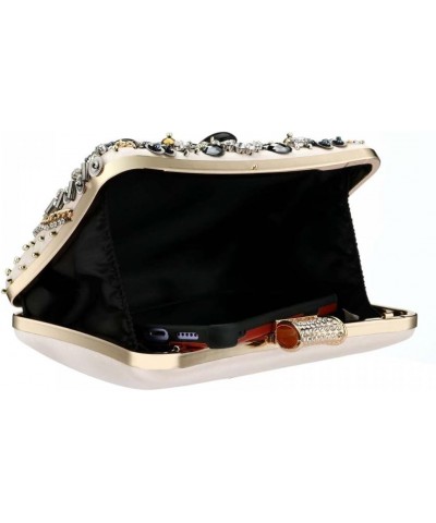 Womens Beaded Clutch Bag Party Prom Evening Wedding Clutch Bag Purse, Shoulder Bag Crossbody Bag with Chain Strap Gold $12.18...