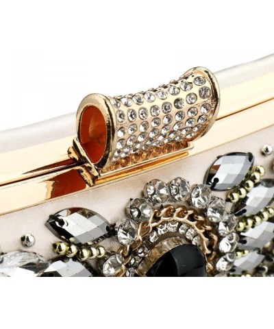 Womens Beaded Clutch Bag Party Prom Evening Wedding Clutch Bag Purse, Shoulder Bag Crossbody Bag with Chain Strap Gold $12.18...