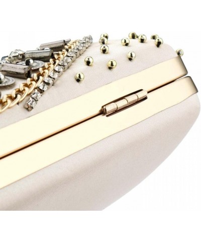 Womens Beaded Clutch Bag Party Prom Evening Wedding Clutch Bag Purse, Shoulder Bag Crossbody Bag with Chain Strap Gold $12.18...