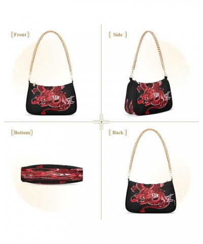 Small Chain Shoulder Bag for Women Travel Hobo Tote Handbag Clutch Purse with Zipper Multicolor 17 $17.99 Totes