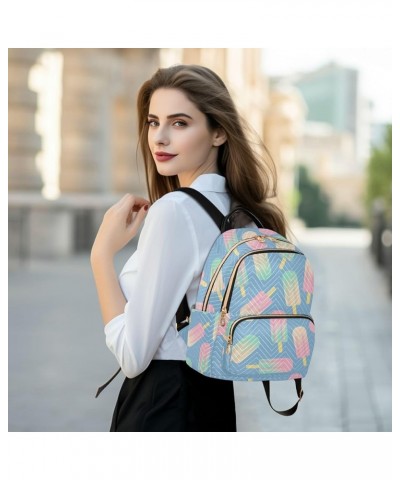 Gradient Popsicle Fashion Travel Backpack for Women Multi Pockets Lightweight Purse for Women-M Multicolor Medium $14.35 Back...