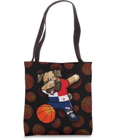 Dabbing Pug Panama Basketball Fans Jersey Panamanian Sport Tote Bag $13.69 Totes