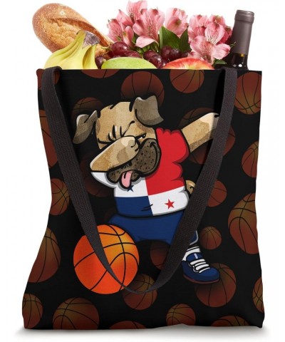 Dabbing Pug Panama Basketball Fans Jersey Panamanian Sport Tote Bag $13.69 Totes