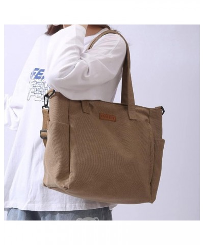 Canvas Handbag Shoulder Bag Women Vintage Hobo Top Handle Shopping Crossbody Bag Tote Beach Large Capacity Bags Khaki $17.13 ...